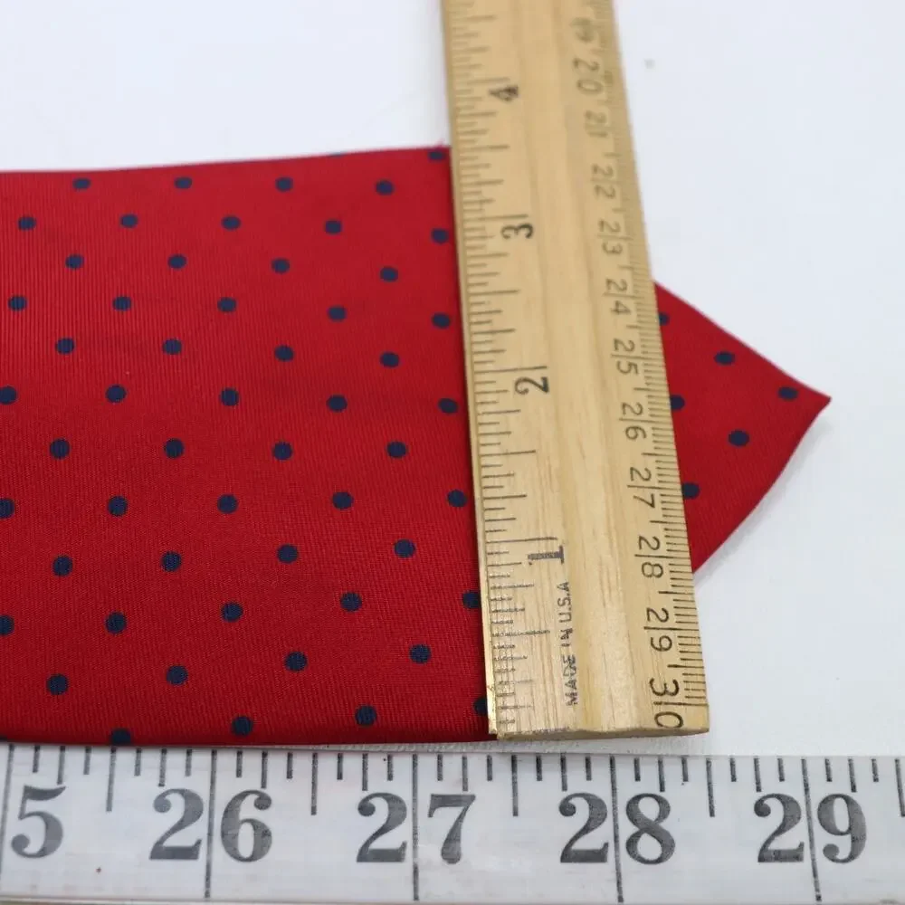Vtg Bert Pulitzer Power Neck Tie Mens 58 in Silk Red Blue Micro Polka Dot Wide